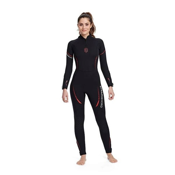 DYNAMIC NORD FULLSUIT WOMEN 5MM SL-52 BLACK/RED - M/38 MEDIUM