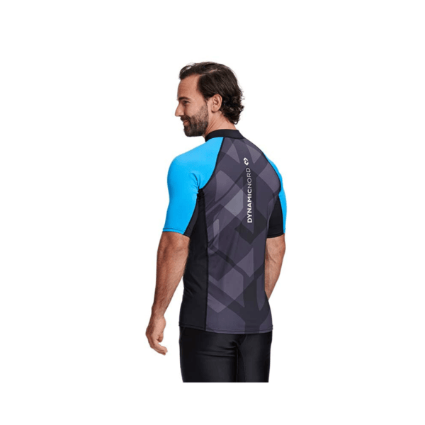 DYNAMIC NORD RG-21 RASHGUARD SHORT SLEEVE MEN BLACK/BLUE MEDUIM