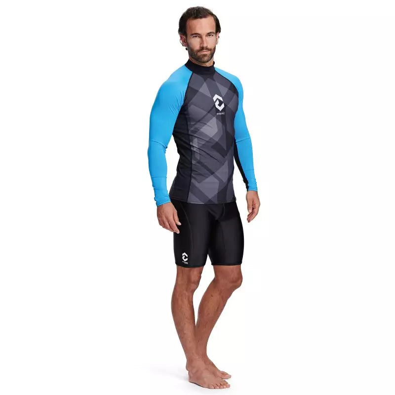 DYNAMIC NORD RG-31 RASHGUARD LONG SLEEVE MEN BLACK/ BLUE SMALL
