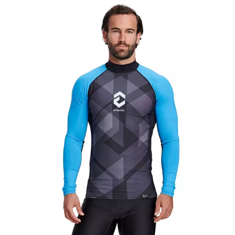 DYNAMIC NORD RG-31 RASHGUARD LONG SLEEVE MEN BLACK/ BLUE SMALL