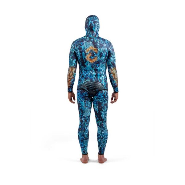 DYNAMIC NORD SFS-3 FREE DIVE SUIT 3MM HOODED JACKET + PANT CAMO/BLUE-XL
