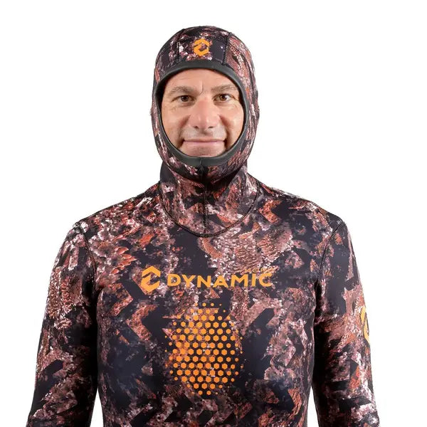 DYNAMIC NORD SFS-L2 FREE DIVE SUIT LYCRA HOODED JACKET + PANT CAMO/BROWN - XL