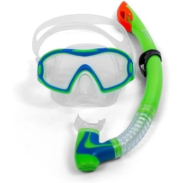 DYNAMIC NORD SNORKELING SET JUNIOR MSJ-10 CLEAR / GREEN - BLUE