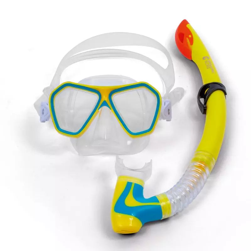 DYNAMIC NORD SNORKELING SET JUNIOR MSJ-20 CLEAR / YELLOW-BLUE