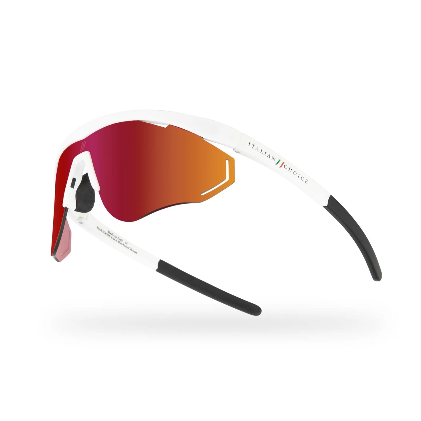 ITALIAN CHOICE SUNGLASS IC ARANCIO WHITE 7.5