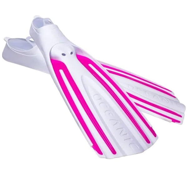 OCEANIC FINS VIPER 2 FF WHT/AQUA SM 6-7