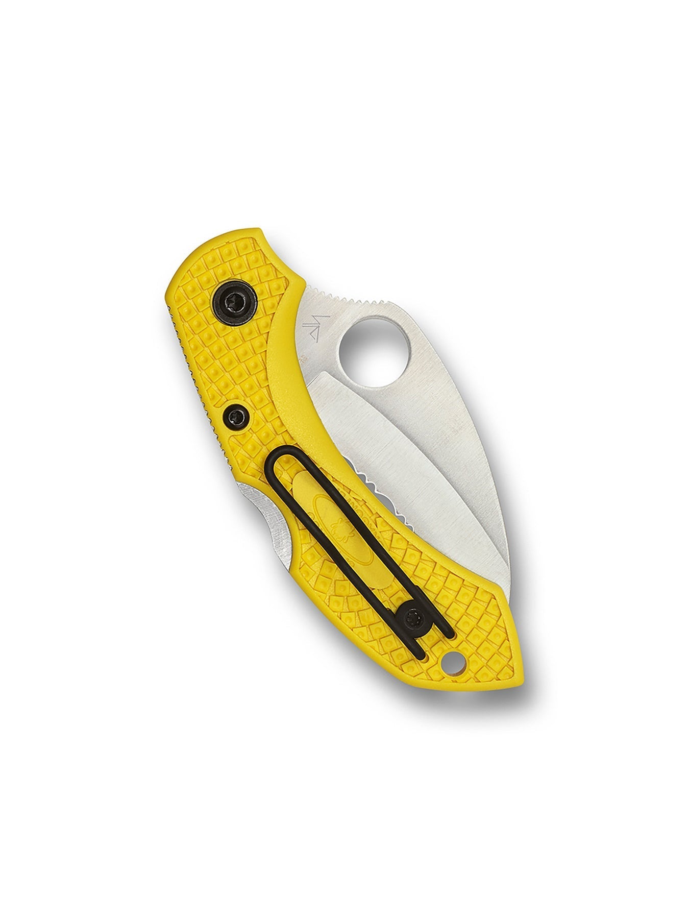 SPYDERCO DRAGONFLY 2 SALT YELLOW LIGHTWEIGHT HAWKBILL SPYDEREDGE