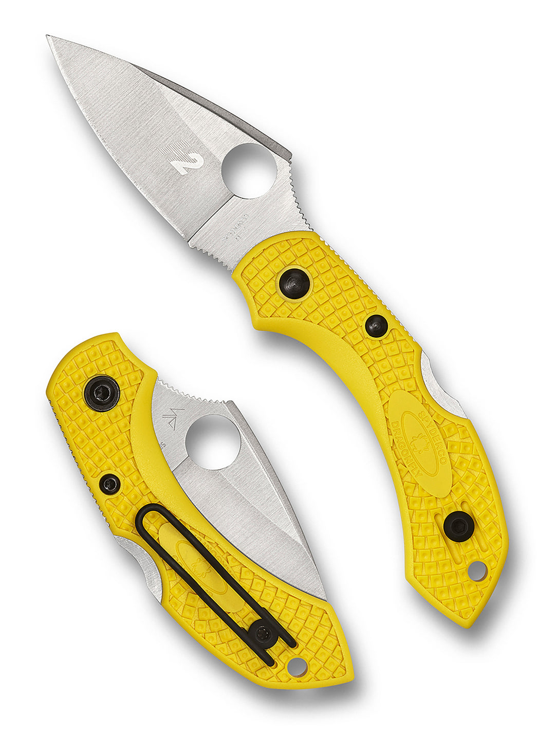 SPYDERCO DRAGONFLY 2 SALT YELLOW LIGHTWEIGHT PLAINEDGE