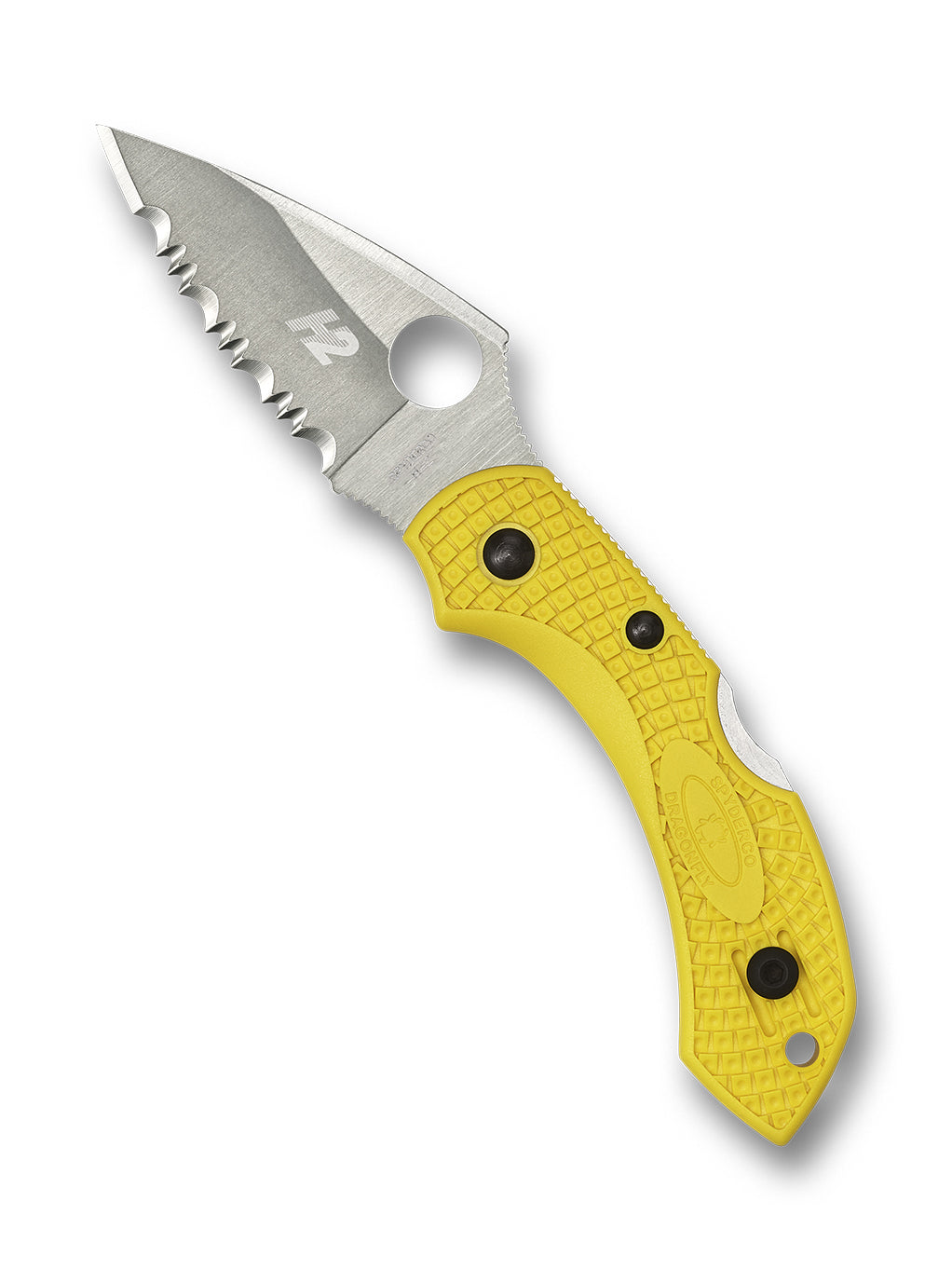 SPYDERCO DRAGONFLY 2 SALT YELLOW LIGHTWEIGHT PLAINEDGE