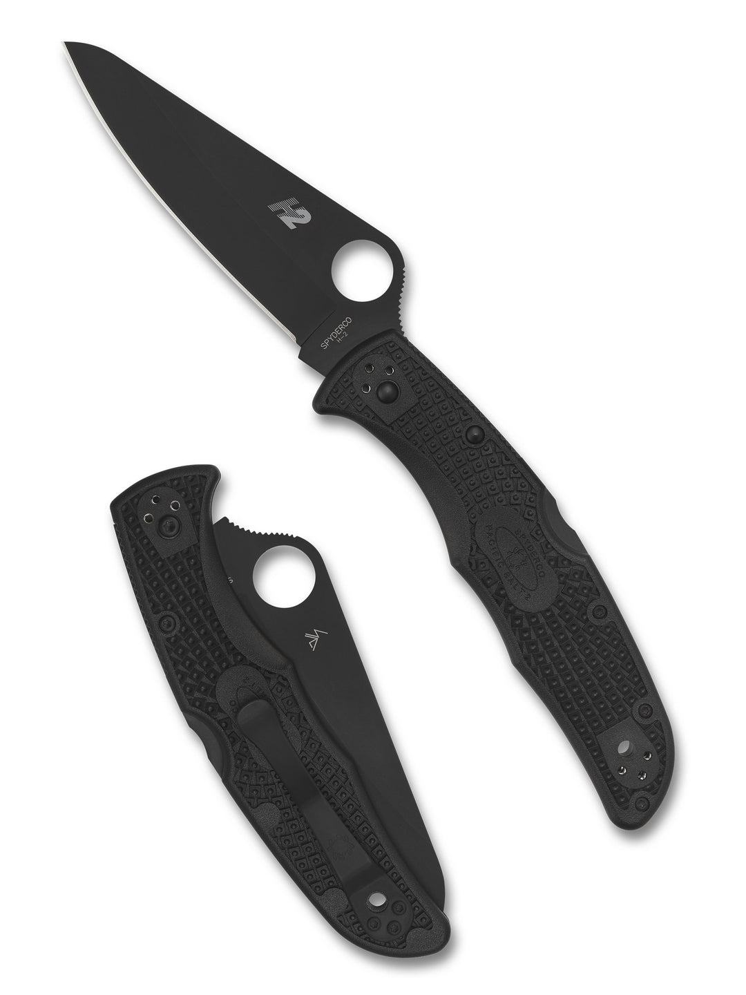 SPYDERCO PACIFIC SALT 2 BLACK LIGHTWEIGHT BLACK BLADE PLAINEDGE