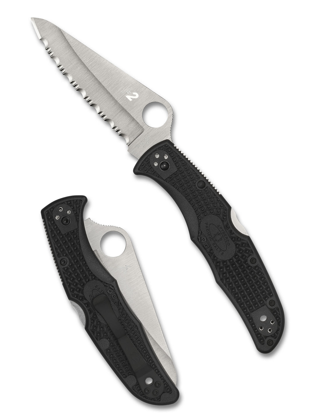 SPYDERCO PACIFIC SALT 2 BLACK LIGHTWEIGHT SPYDEREDGE
