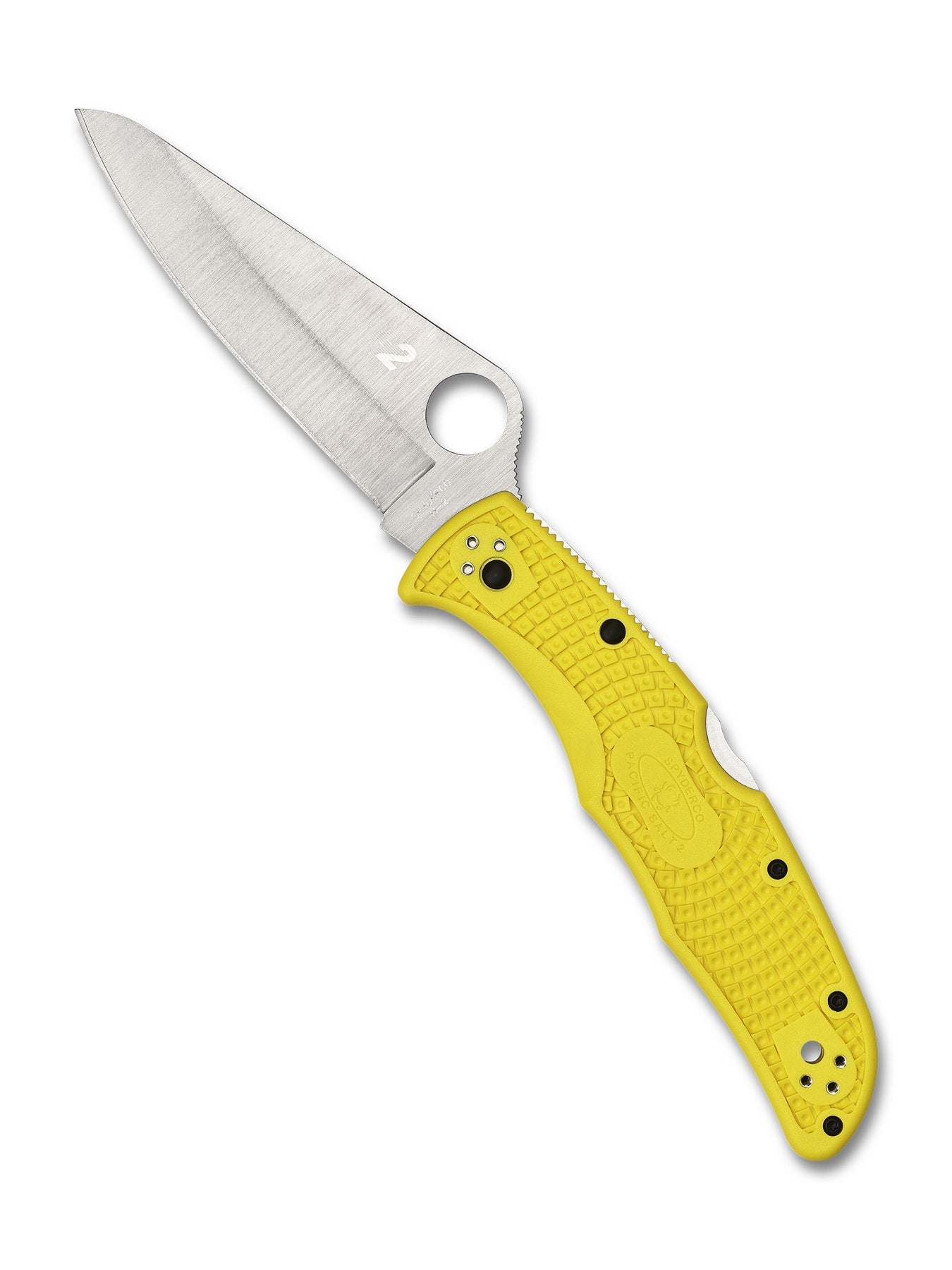 SPYDERCO PACIFIC SALT 2 YELLOW LIGHTWEIGHT PLAINEDGE