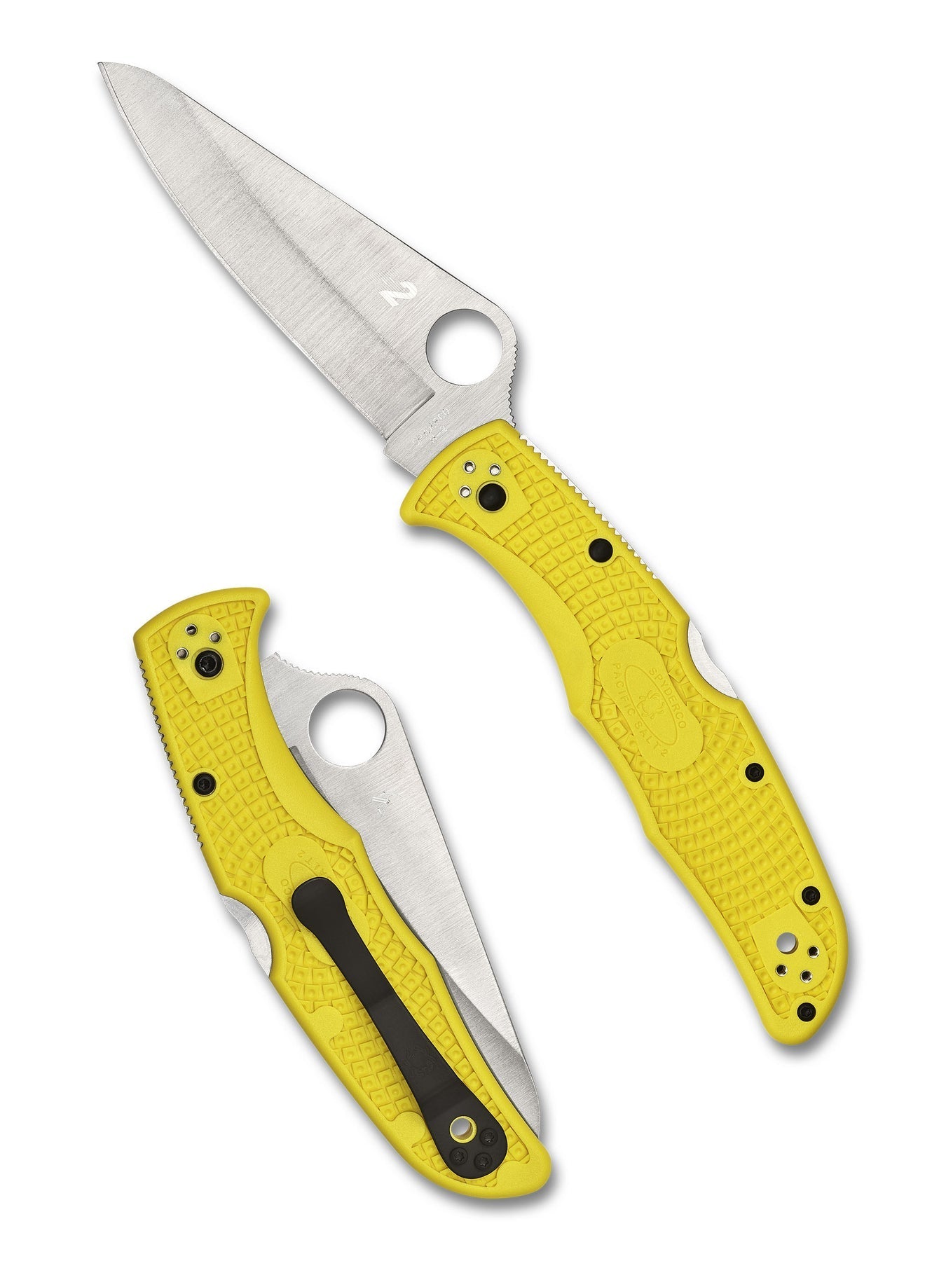 SPYDERCO PACIFIC SALT 2 YELLOW LIGHTWEIGHT PLAINEDGE