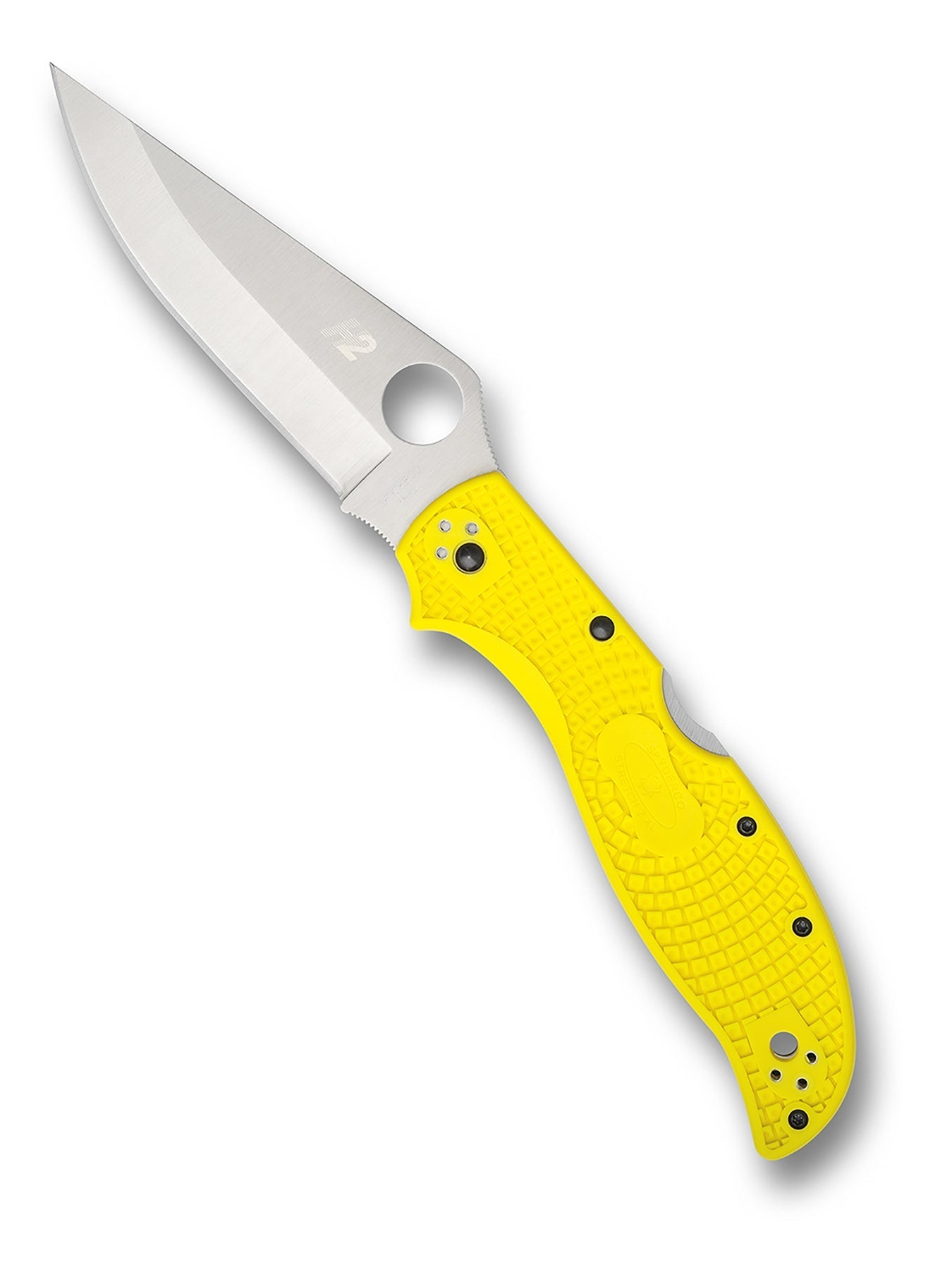 SPYDERCO STRETCH 2 XL SALT YELLOW LIGHTWEIGHT PLAINEDGE