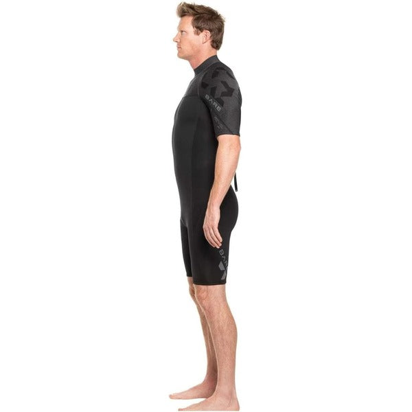 BARE SHORTY SUIT 2MM REVEL SHORTY MENS GREY - M