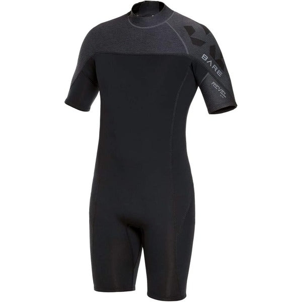 BARE SHORTY SUIT 2MM REVEL SHORTY MENS GREY - M