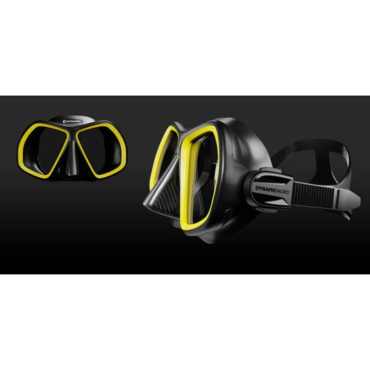 DYNAMIC NORD MASK PANORAMA BLACK SILICON YELLOW