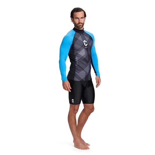 DYNAMIC NORD RG-31 RASHGUARD LONG SLEEVE MEN BLACK/ BLUE MEDUIM