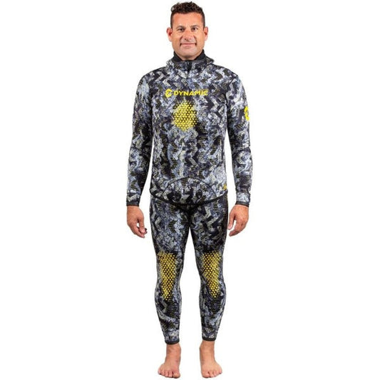 DYNAMIC NORD SFS-L2 FREE DIVE SUIT LYCRA HOODED JACKET + PANT CAMO/GREY - L