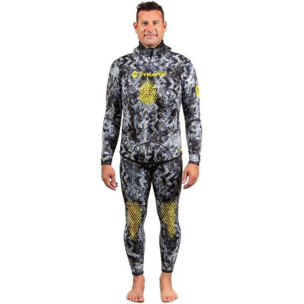 DYNAMIC NORD SFS-L2 FREE DIVE SUIT LYCRA HOODED JACKET + PANT CAMO/GREY - XL
