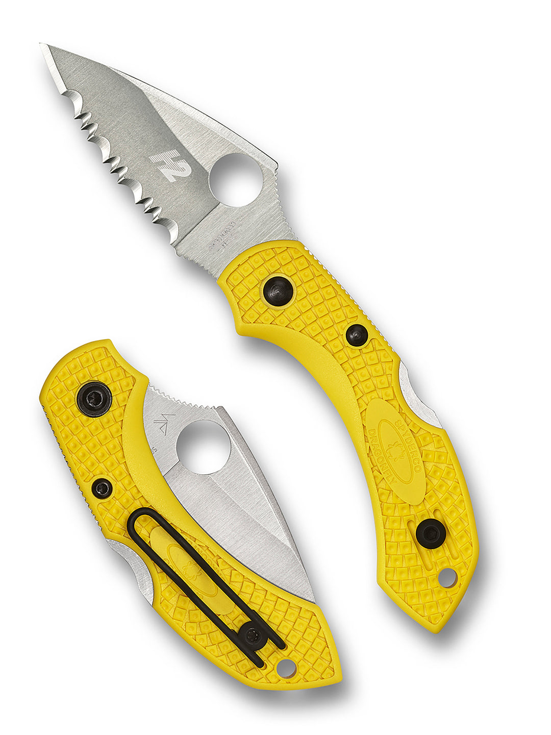 SPYDERCO DRAGONFLY 2 SALT YELLOW LIGHTWEIGHT SPYDEREDGE