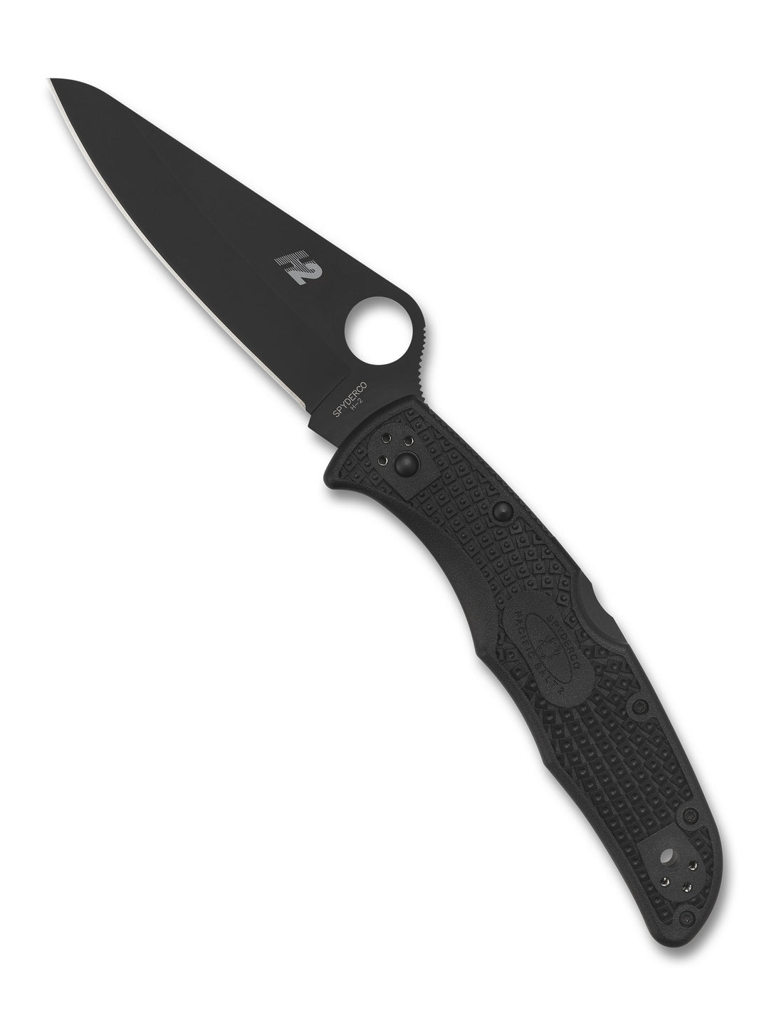 SPYDERCO PACIFIC SALT 2 BLACK LIGHTWEIGHT BLACK BLADE PLAINEDGE