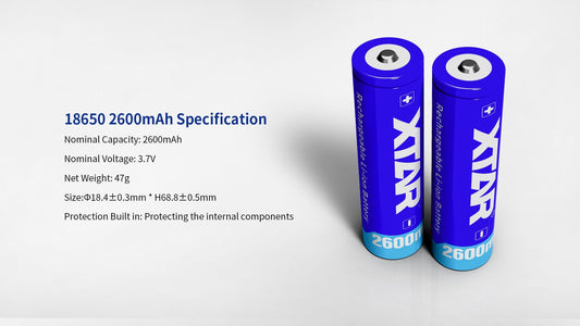 XTAR-AB001049-18650 2600MAH BATTERY